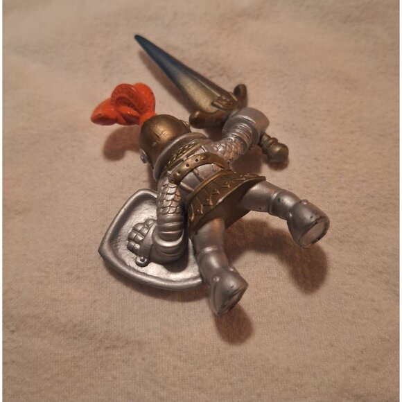 Keenway Medieval Knight Figure Silver Armor Orange PVC - Picture 11 of 12
